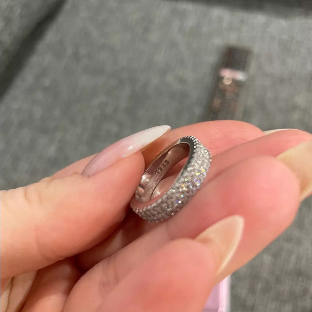 🔥HOST PICK 925 Sterling Silver Dazzling Pave Diamond Ring - Picture 7 of 12